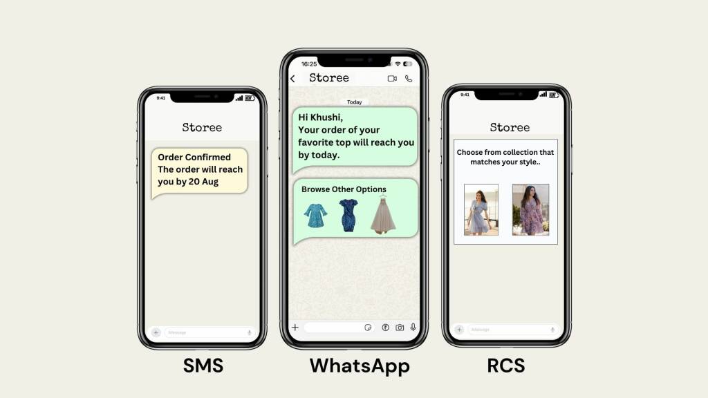 WhatsApp, Rcs and SMS Screenshot.