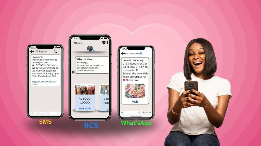 sms whatsaap and rcs valentine campaigns