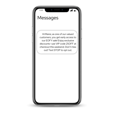 Sms template