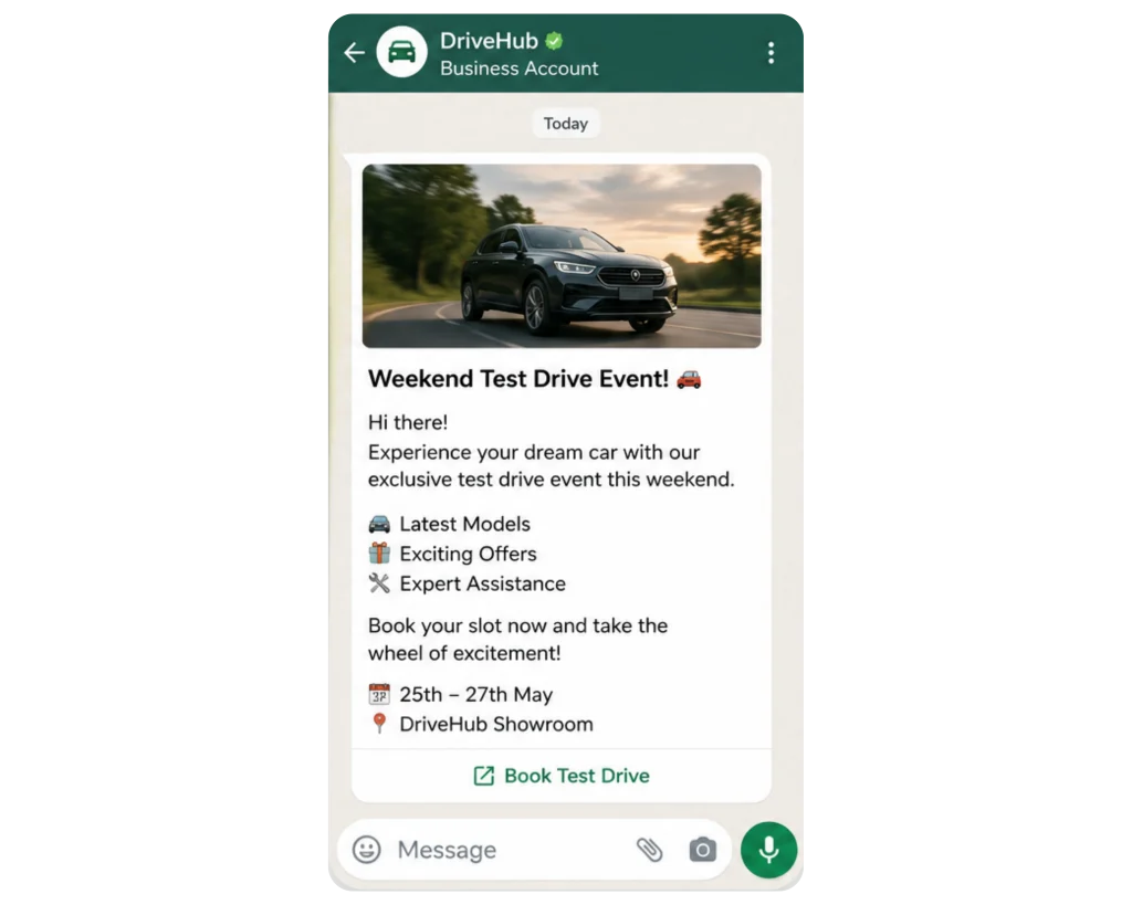 Whatsapp promotional message
