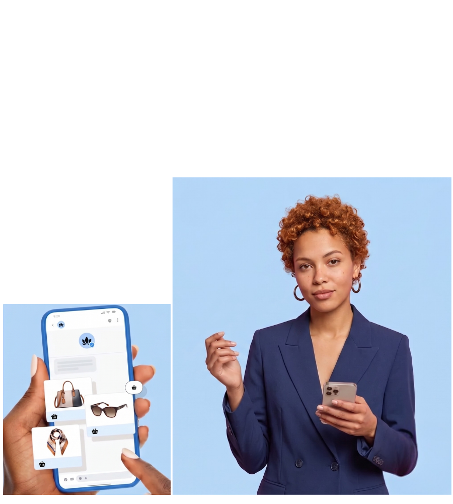 A girl shopping online